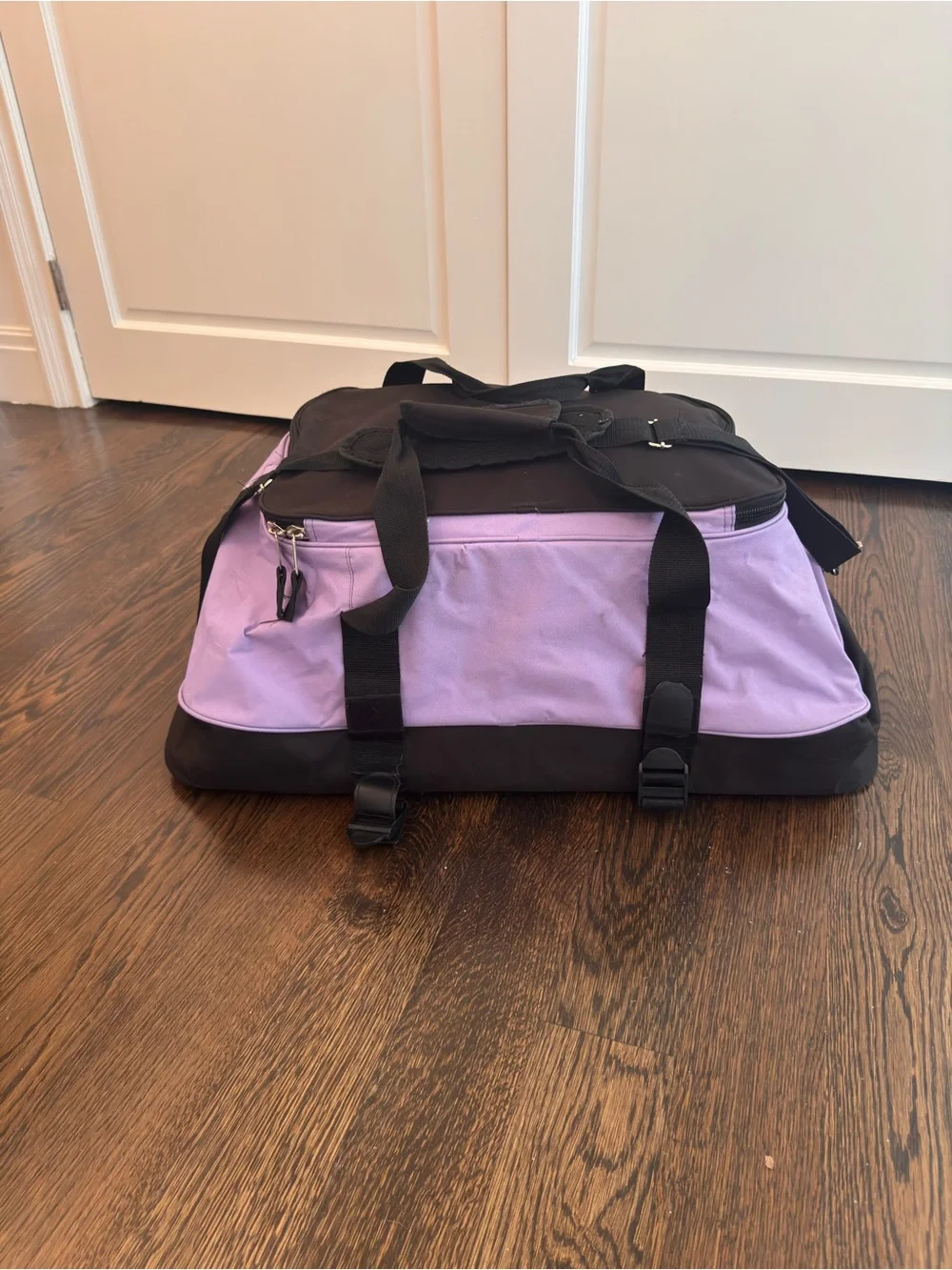 C&N Lavender and Black Duffel Bag for Summer Camp